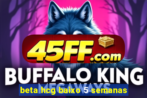 beta hcg baixo 5 semanas